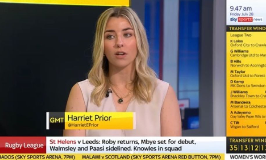 Harriet Prior Rising Star of Sky Sports Journalism Profile