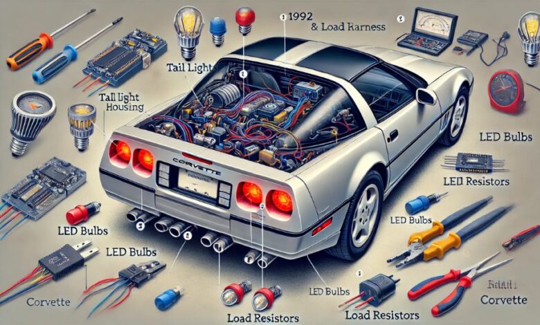 1992 Corvette Tail Light Removal for LED Load Resistor