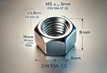 Nut M5 x 0.8mm Metric Hex DIN 934-ST SS