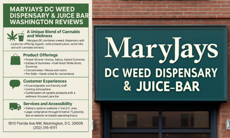 Maryjays DC Weed Dispensary Juice Bar Washington Reviews