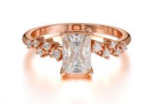 1ct Emerald Moissanite Ring