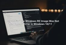 The Windows RE Image Was Not Found
