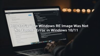 The Windows RE Image Was Not Found
