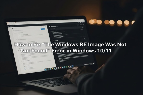 The Windows RE Image Was Not Found